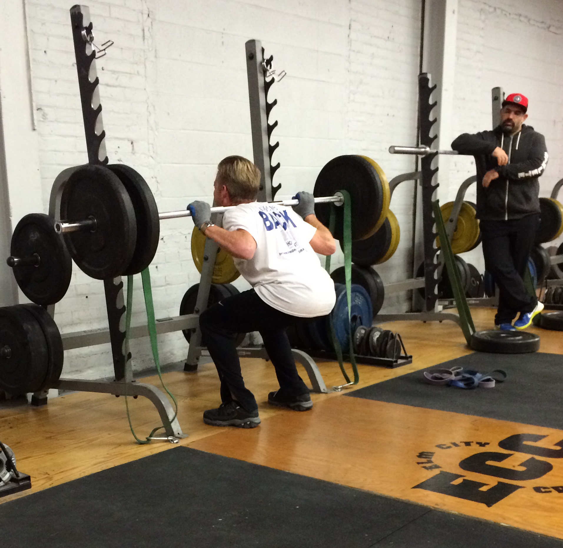 Chris working hard with great form