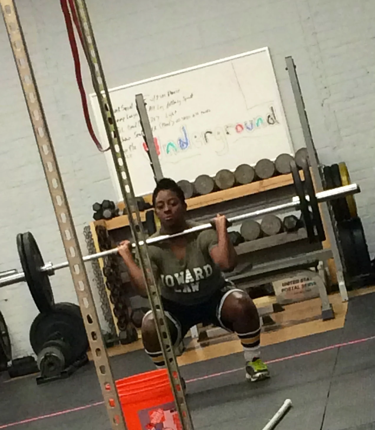Funmi getting her squat clean on!