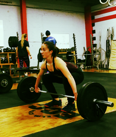 Claire with a nice setup for the snatch