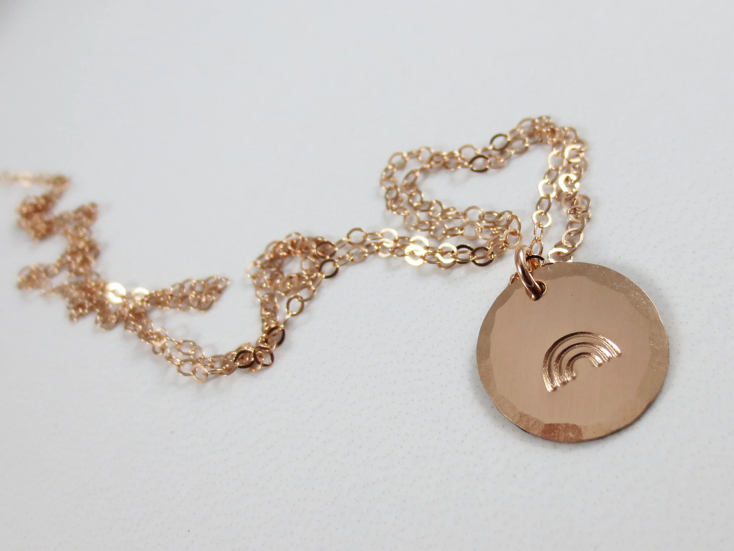 the Rainbow Disc Necklace