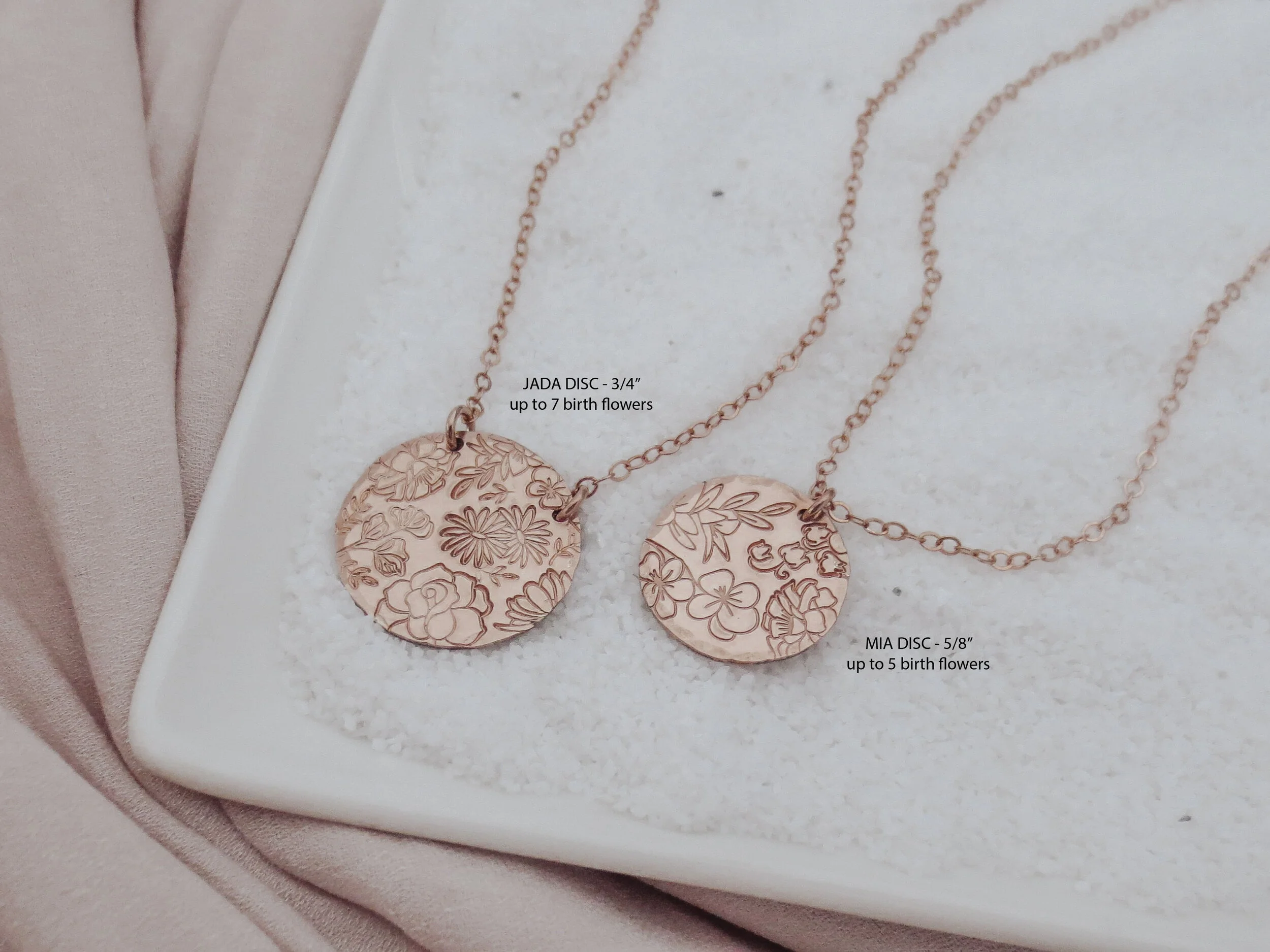 Birth Flower Garden Necklace - Jada Disc