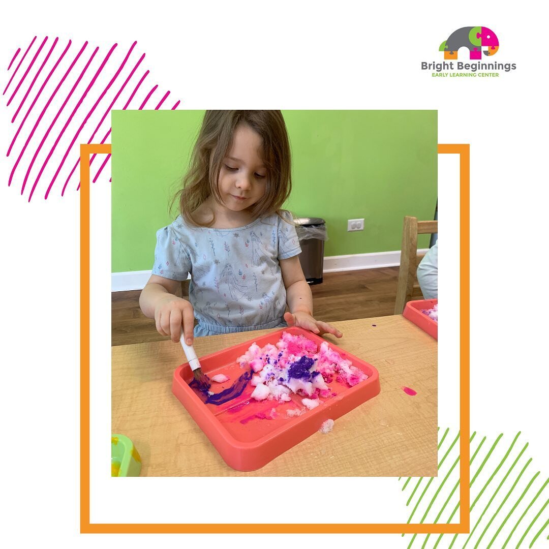 Painting snow is a unique way to encourage children&rsquo;s creative skills &amp; nurture their artistic talent. This is a great new medium to create art &amp; explore colors. Children are able to explore primary colors &amp; create new ones while mi