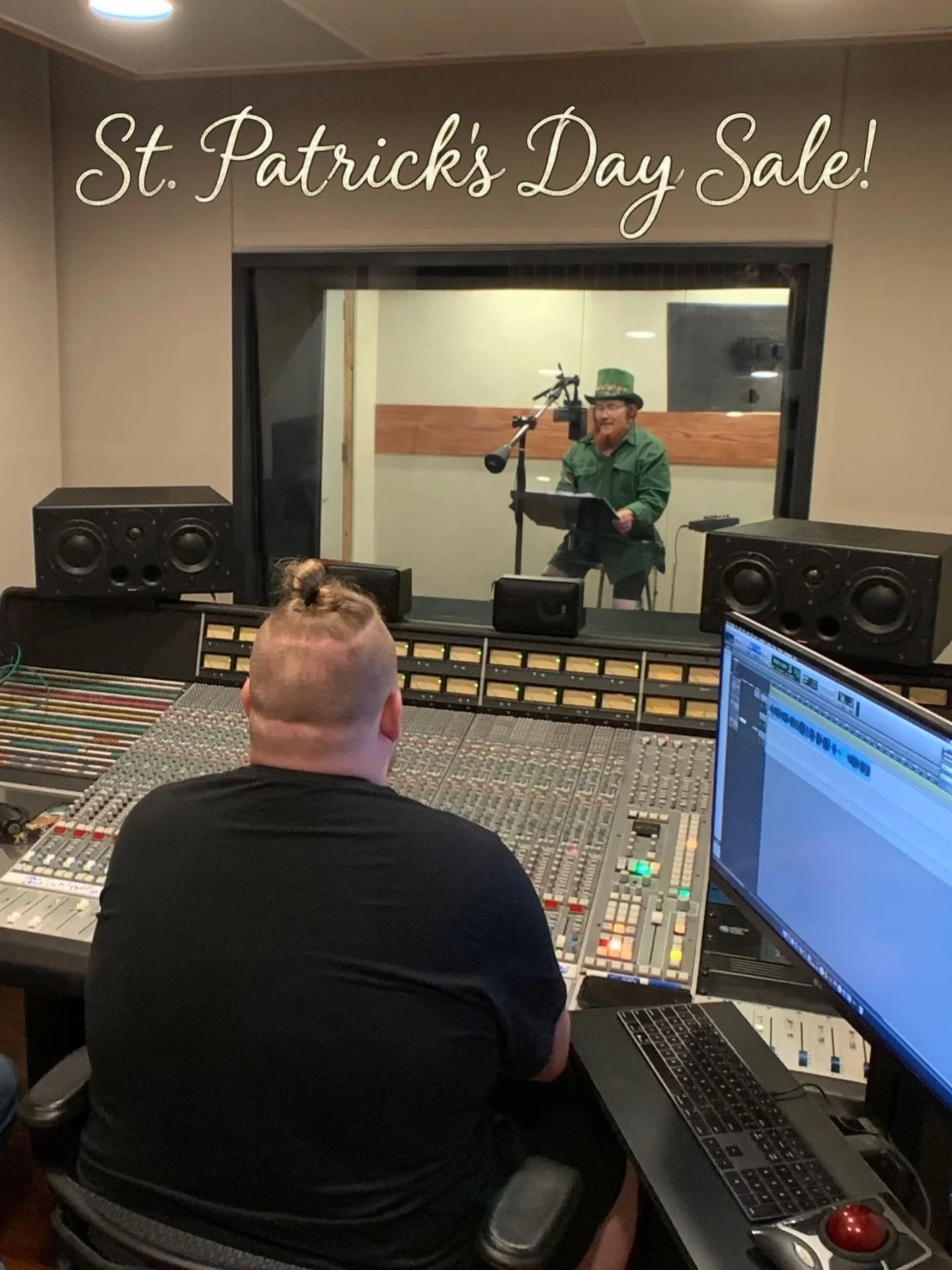 O&rsquo;Pinch me! It&rsquo;s our St Patrick&rsquo;s Day Sale!

STUDIO B: 4-hour block for only $250 (normally $85/hour)

WHAT WE RECOMMEND: Not recording anytime soon? Buy the studio time at this special rate and use it ANYTIME within 365 days after 