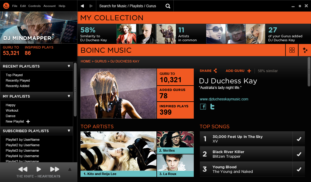 Desktop app final designs My collection
