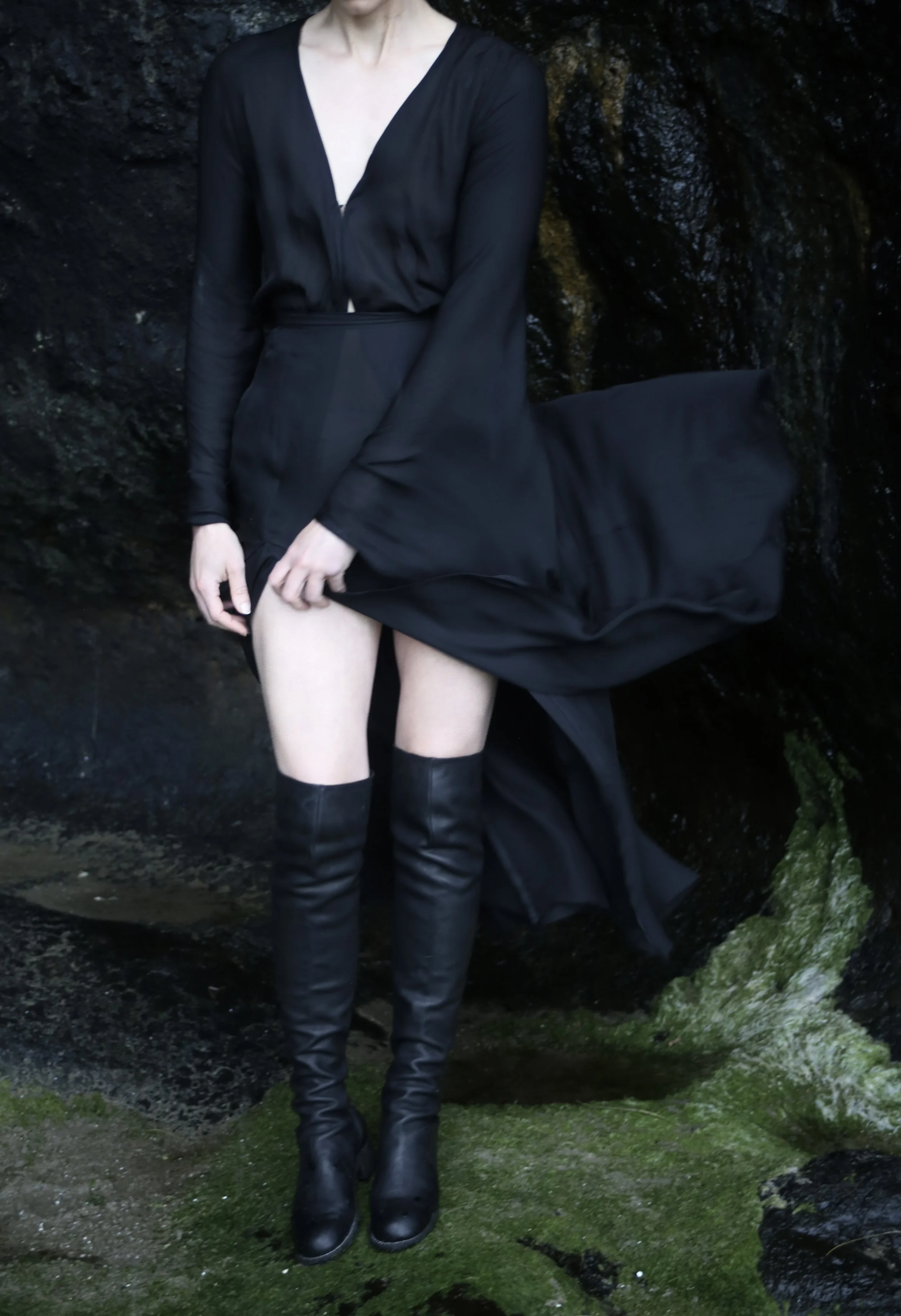 Obsidian Silk Skirt
