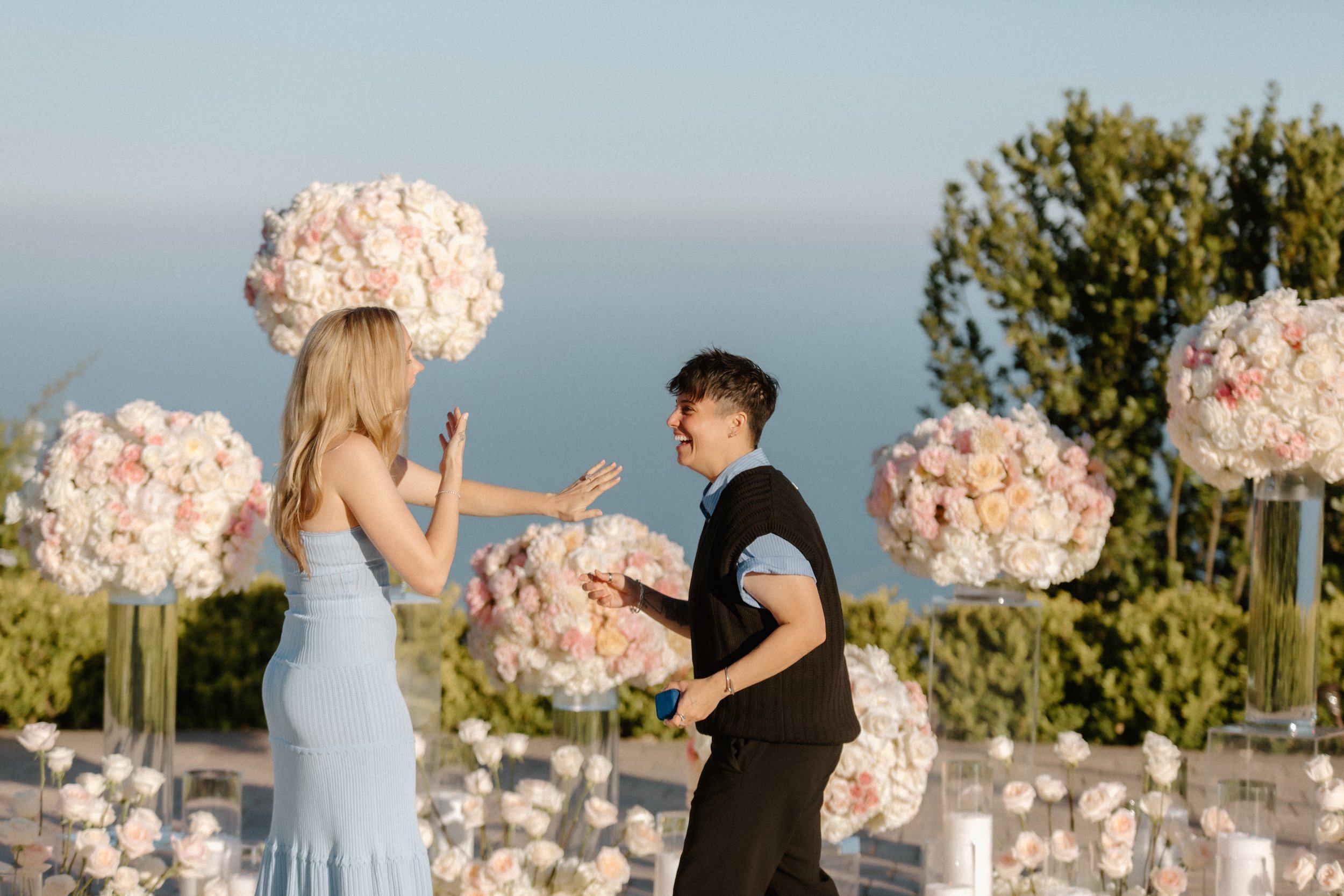Woman shocked by magnificent engagement ring