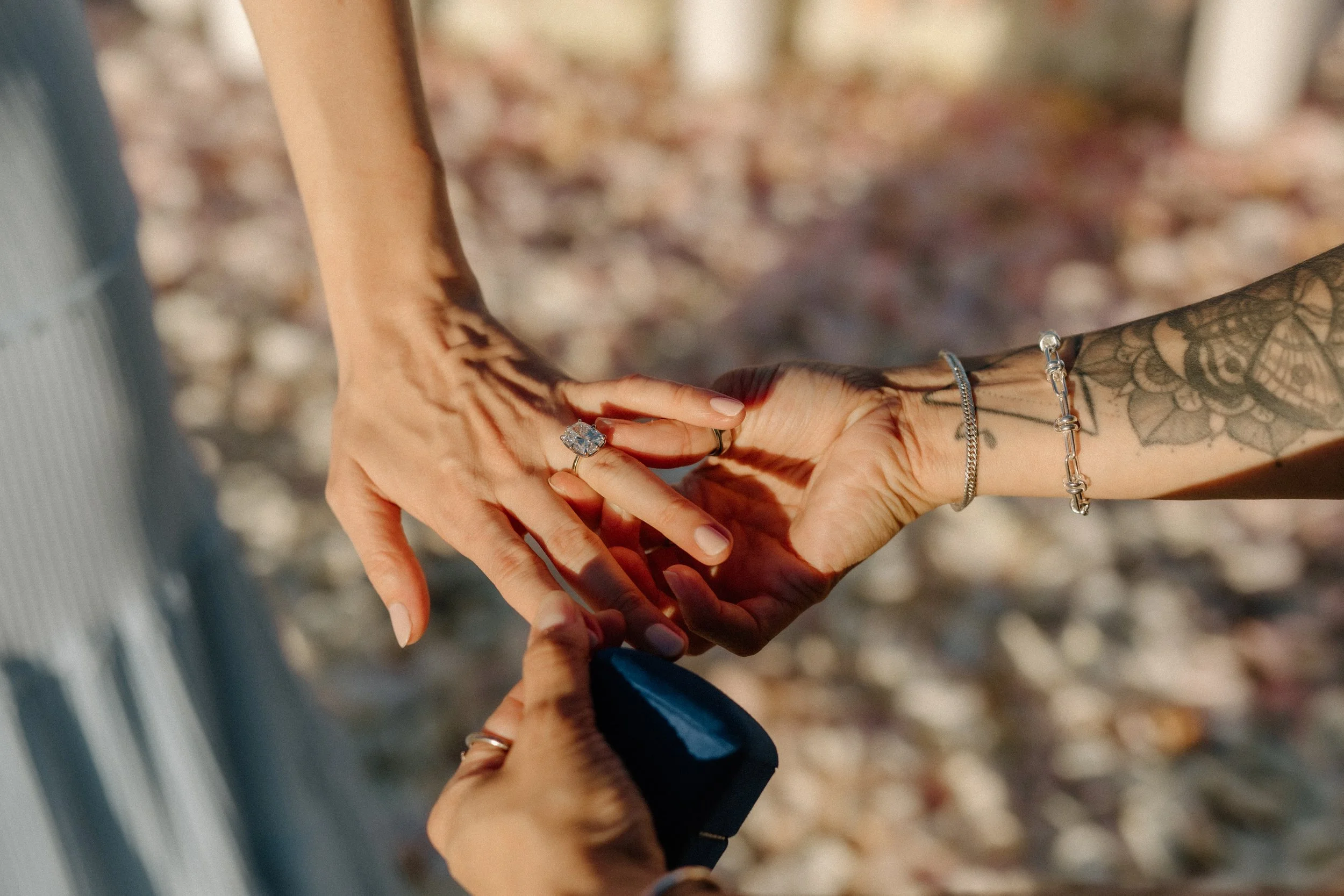 Gorgeous elongated radiant cut engagement ring