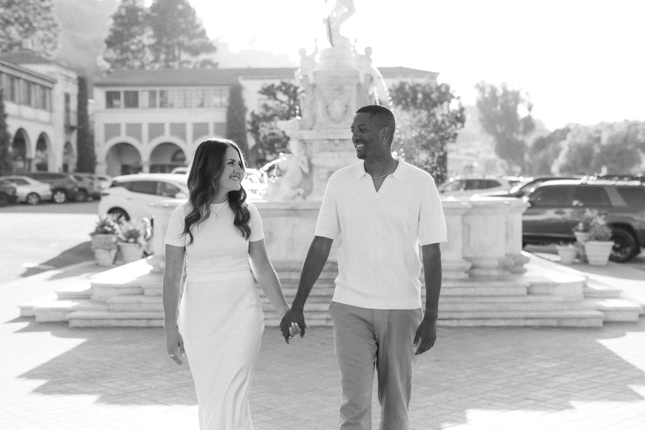 Black and White engagement photos