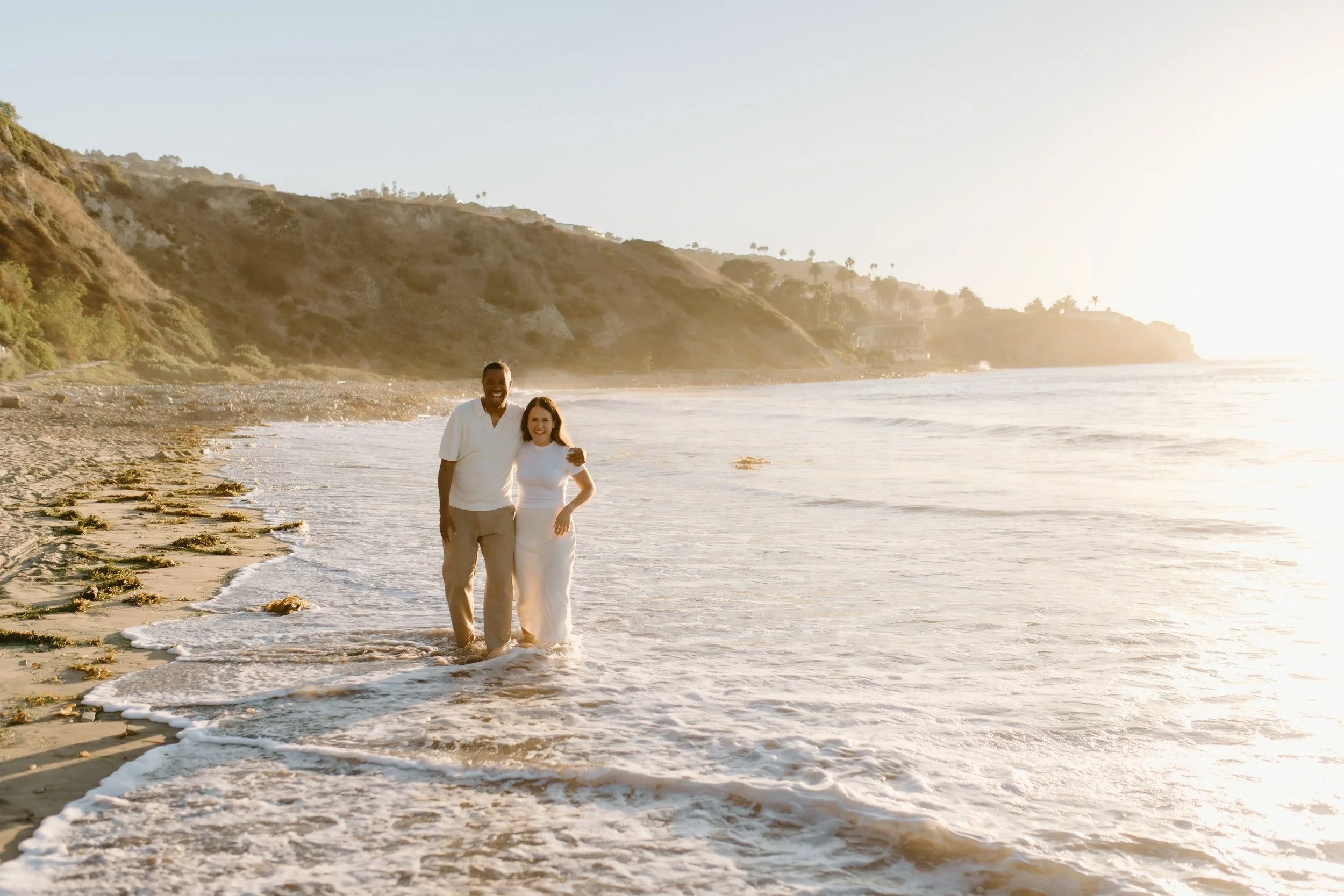 Sunset Engagement Photos on the beach in California