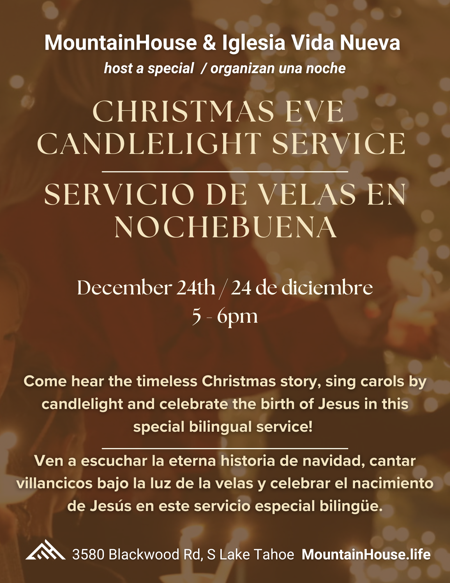 Christmas Eve Candlelight Service/ Servico De Velas En Nochebuena