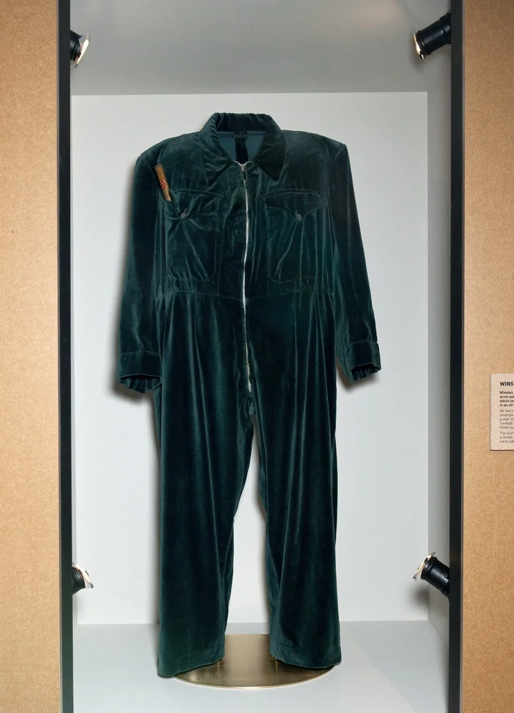 Churchill’s velvet onesie, currently displayed in the Churchill museum.
