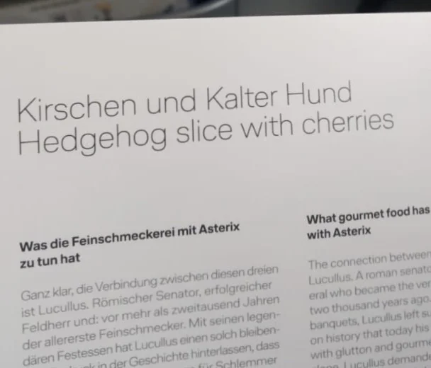 Hedgehog on the menu?