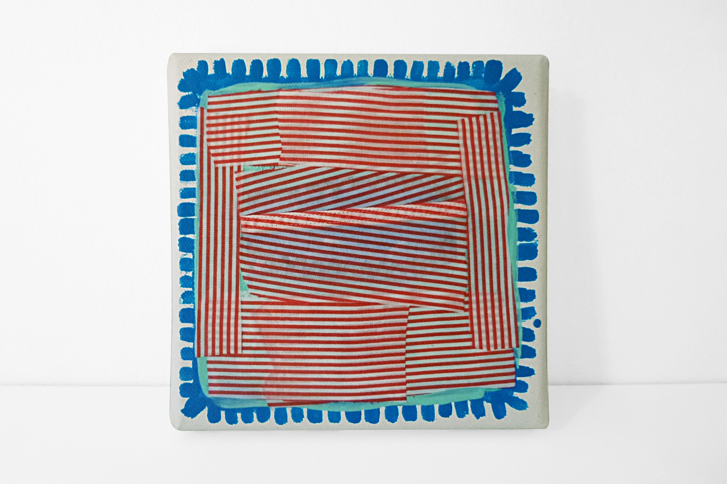  Bold Stripes, 2013 mixed media on canvas 14x14 cm / 5.5x5.5 in    