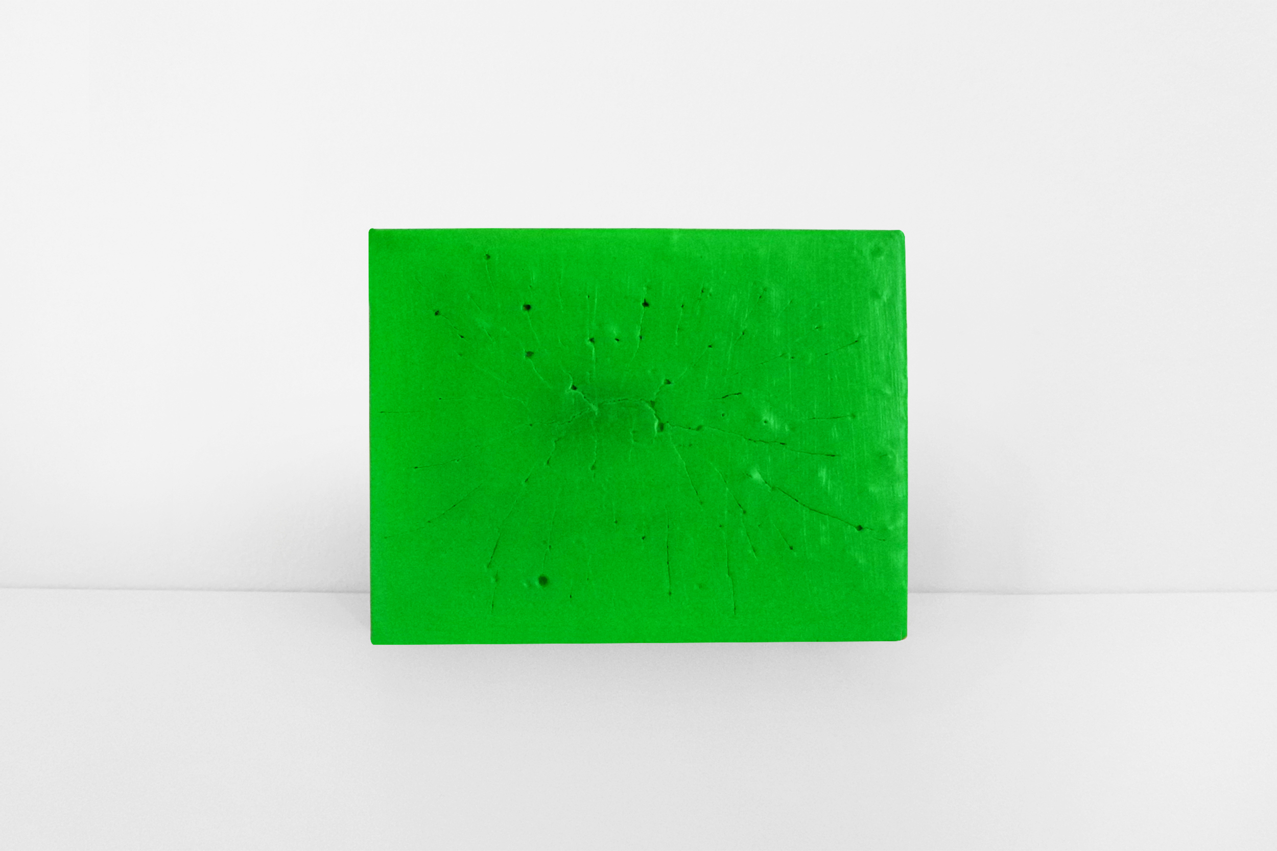  Lime, 2014 mixed media on wood 7.5x10 cm / 3x4 in *EAF127    