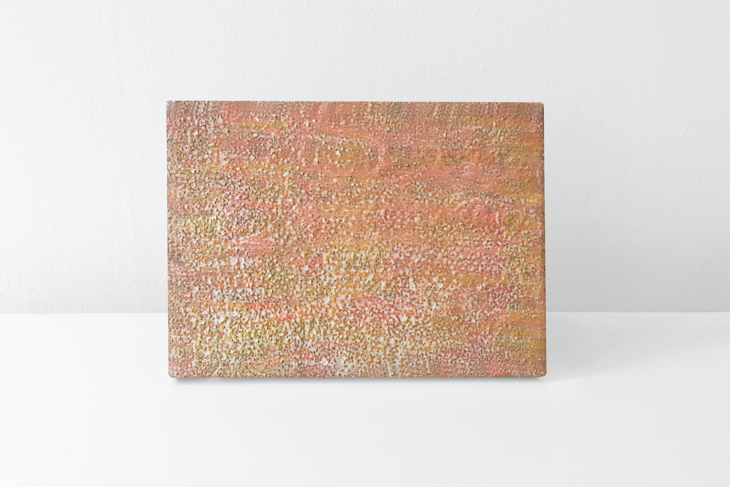  Peach, 2015 mixed media on canvas 19x24 cm / 7.5x9 in EAF108    