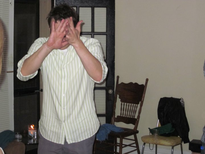Portrait of the writer after the reading