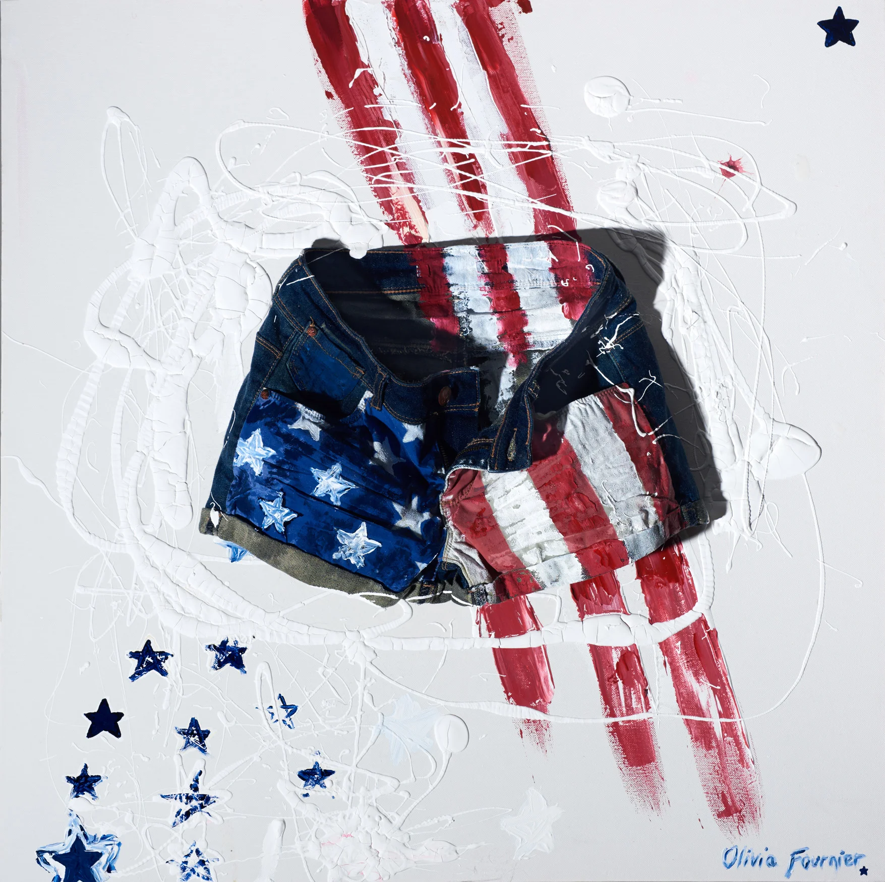 IN MY SHORTS #4 | Acrylic & Resin on Canvas | Dim. 80*80 cm