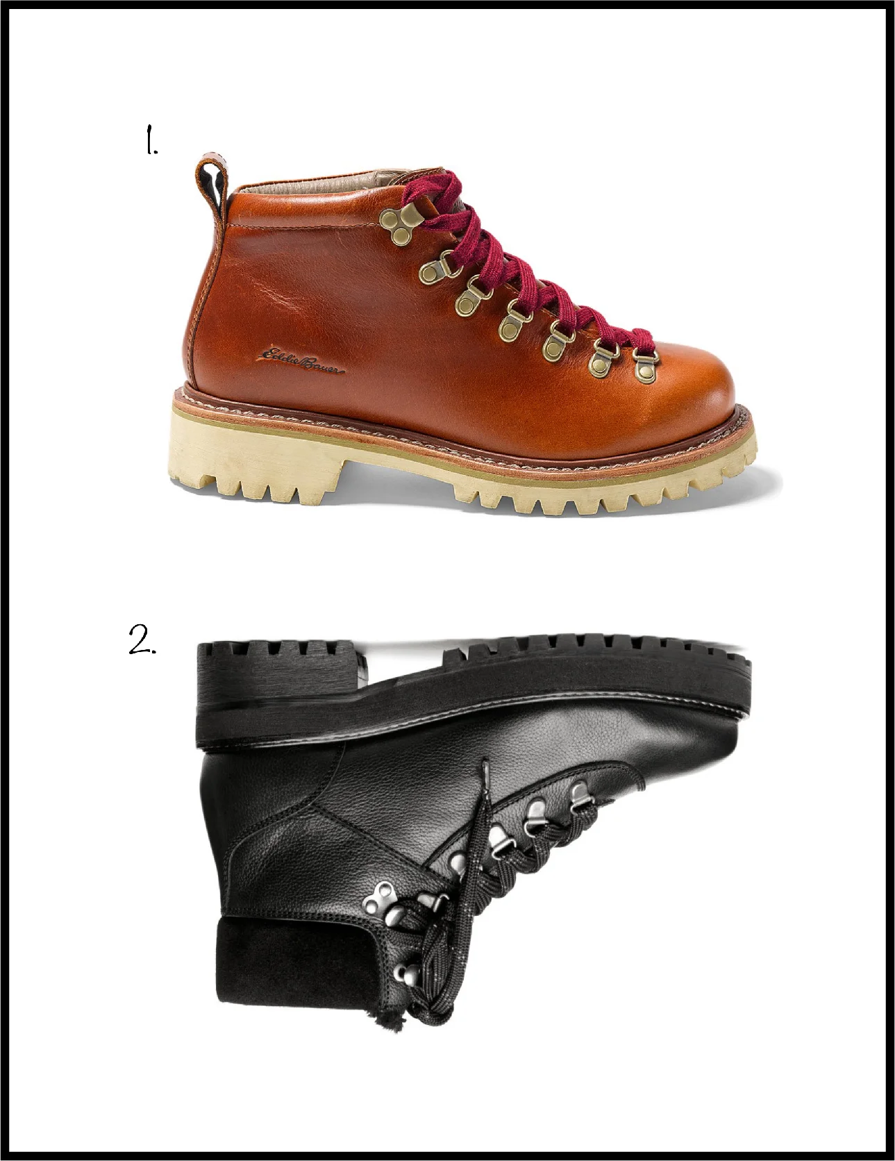 1. Eddie Bauer ; 2. H&M