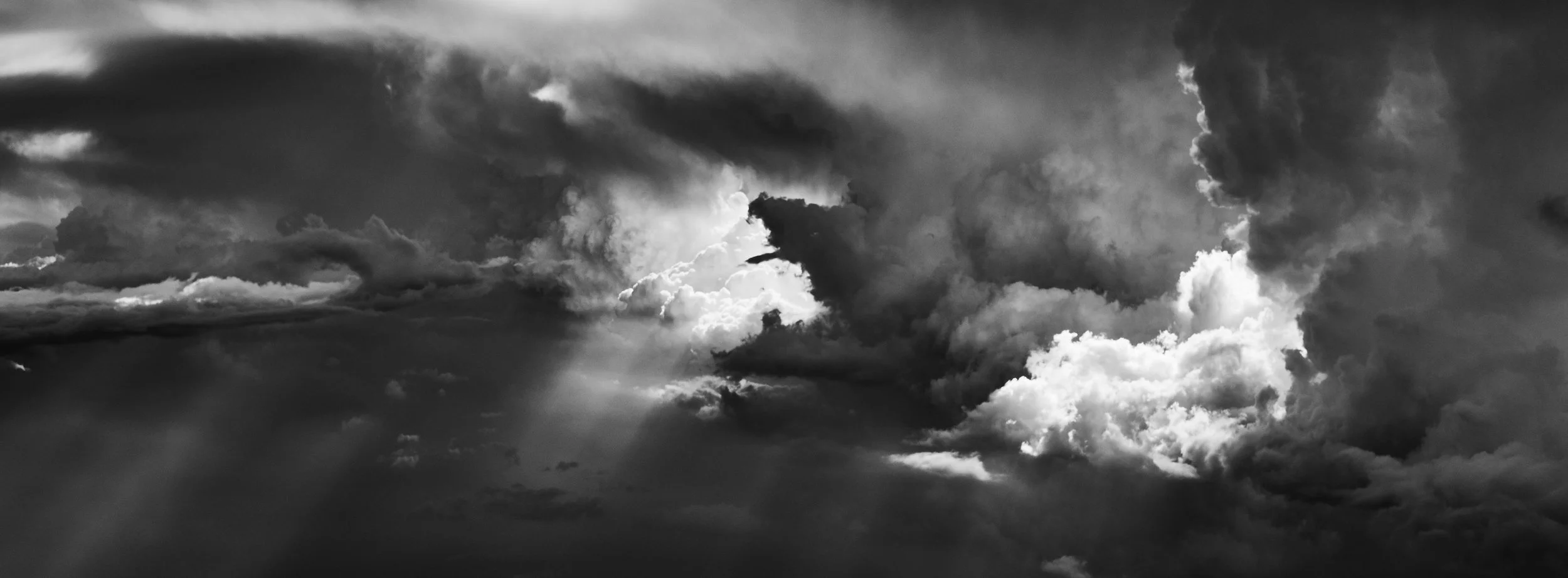 Navigating through the gaps in a huge squall line, near Bamako, Mali.