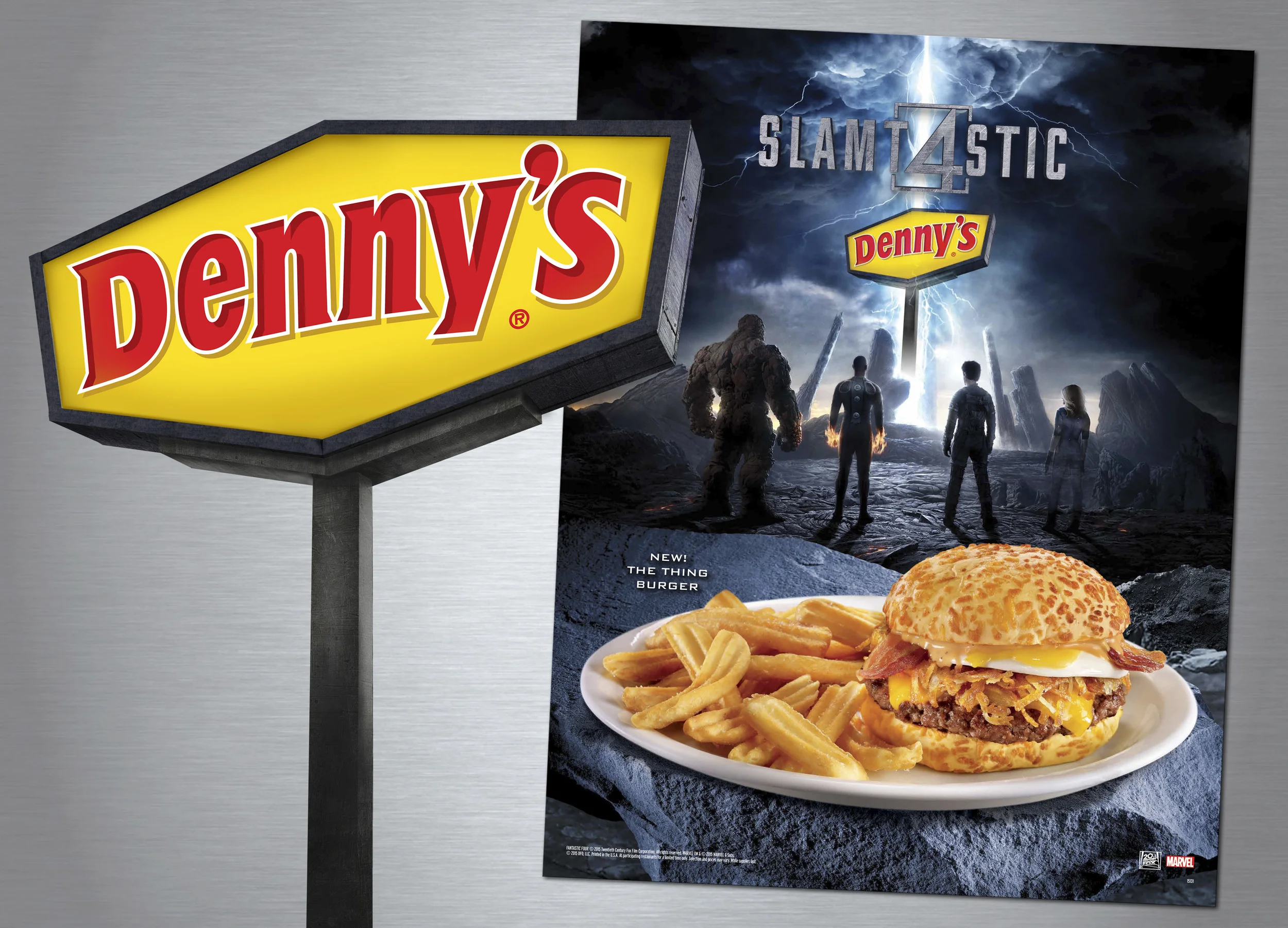 Denny's "Fantastic Four" Sign Illustration
