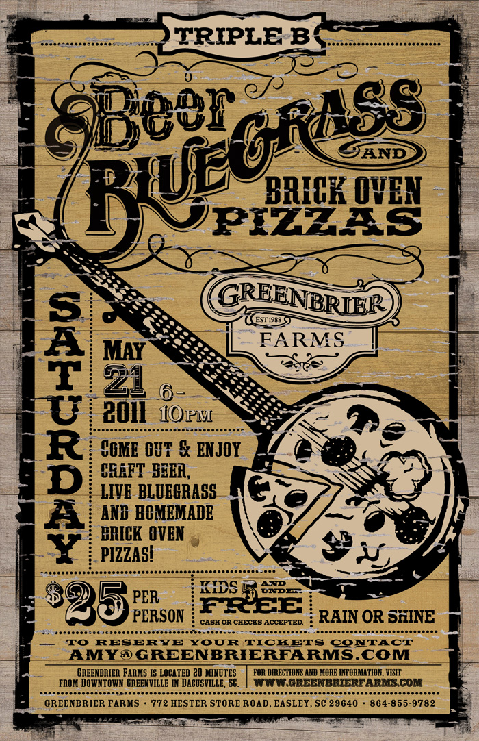 Greenbrier Farms 2011 Triple B Event Poster