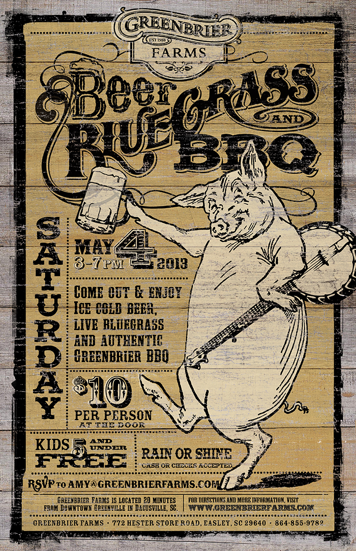 Greenbrier Farms 2013 Triple B Event Poster