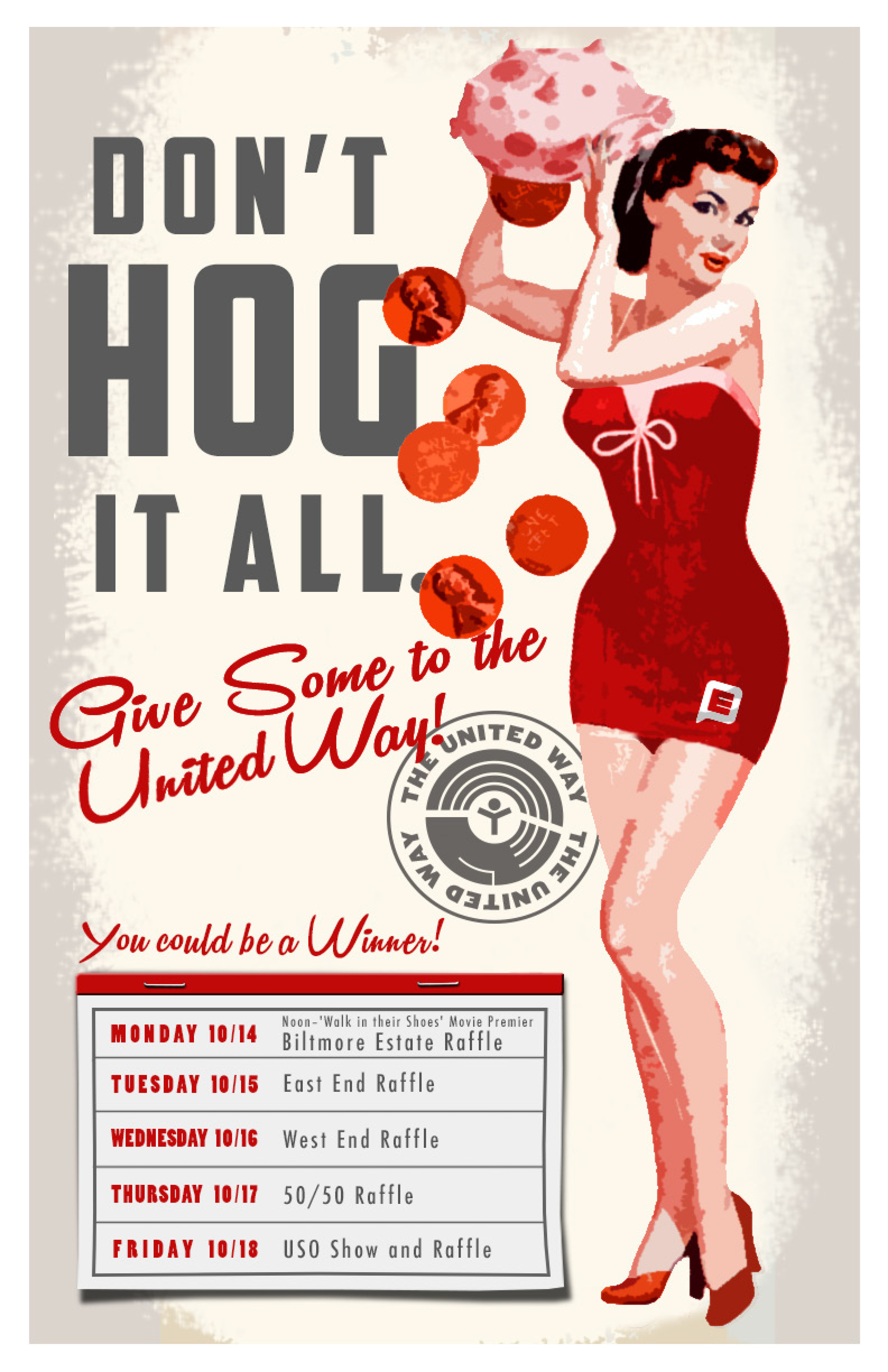 Erwin Penland United Way Campaign Fundraising Poster