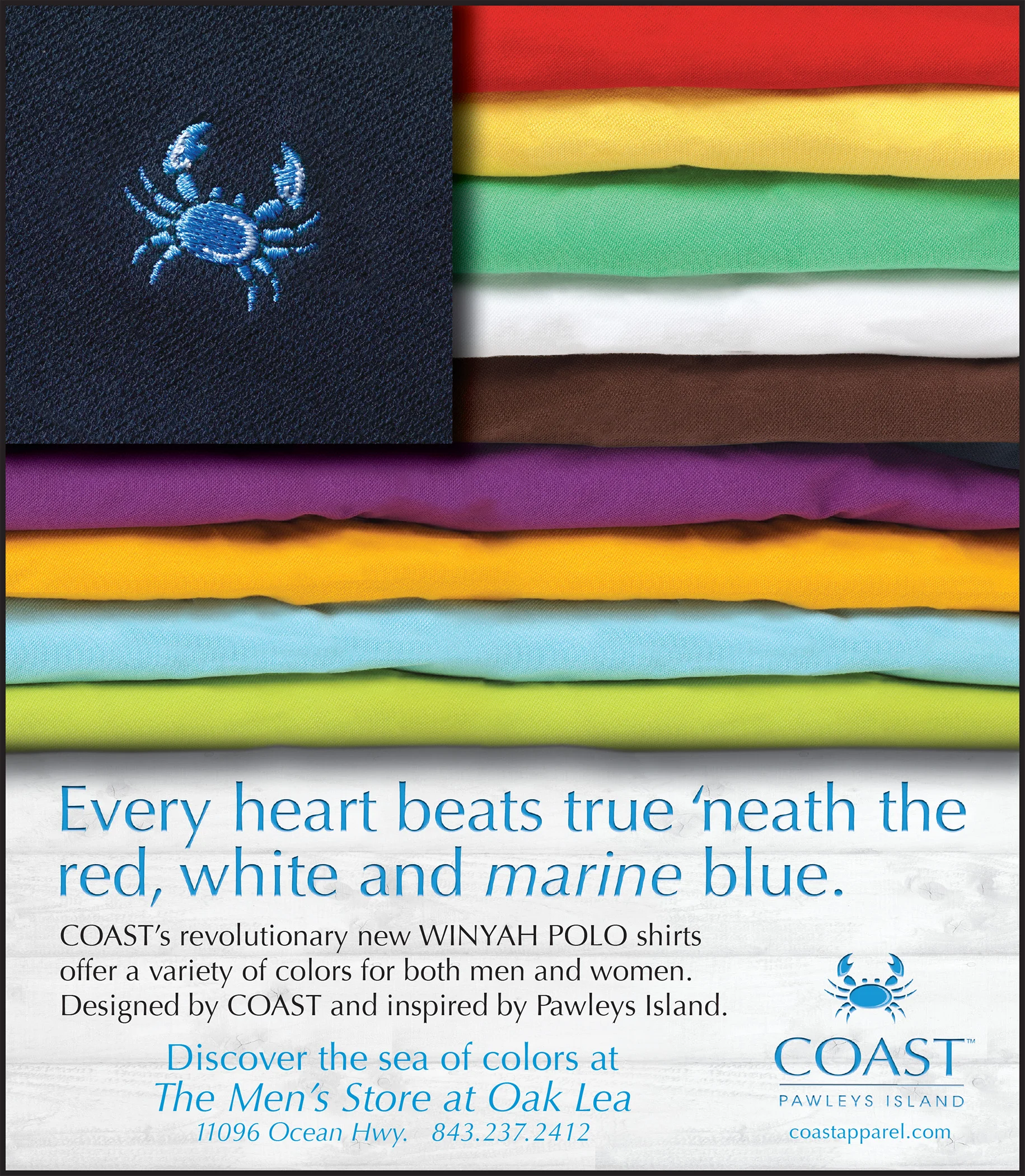 COAST Apparel Winyah Polo "Colors" Ad