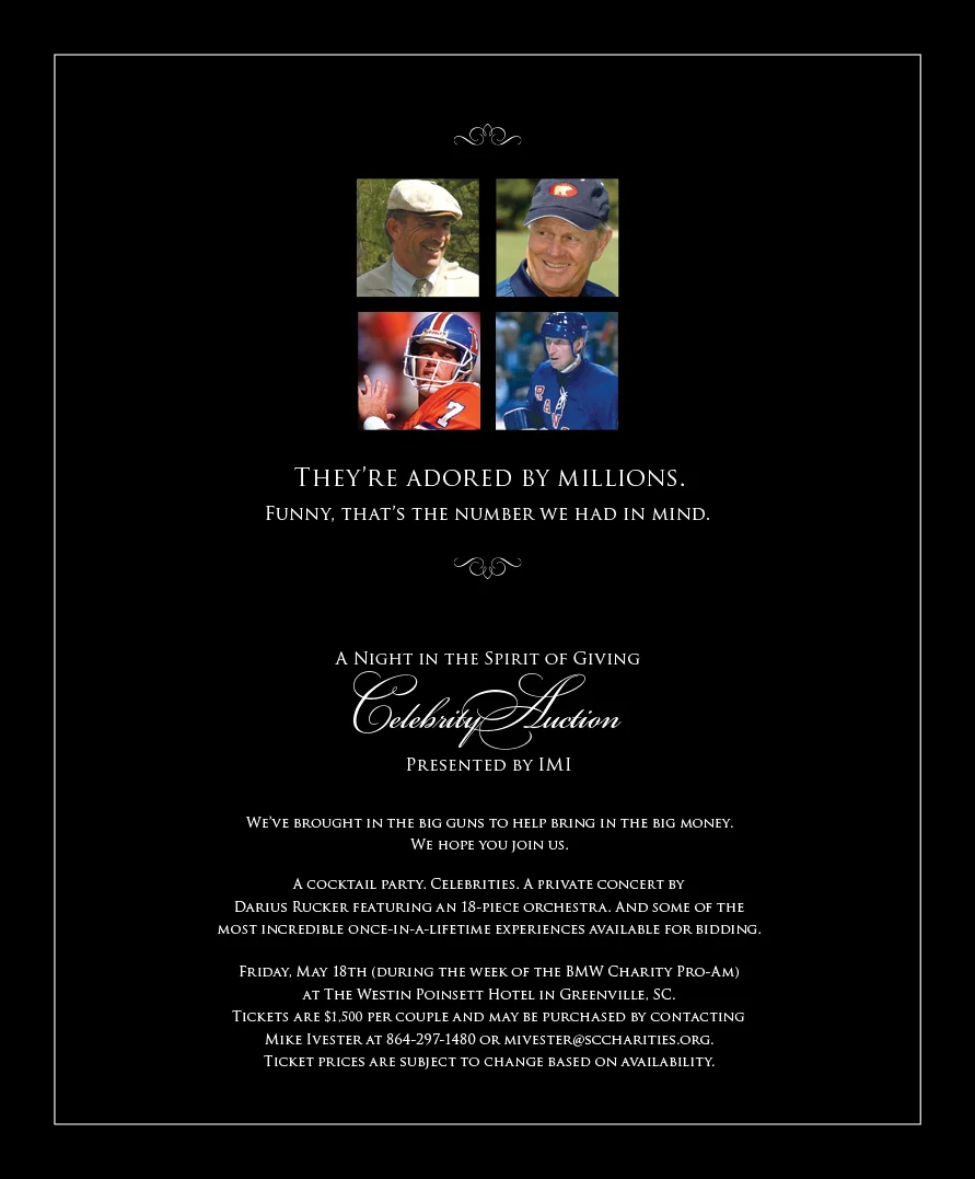 IMI Celebrity Auction Ad