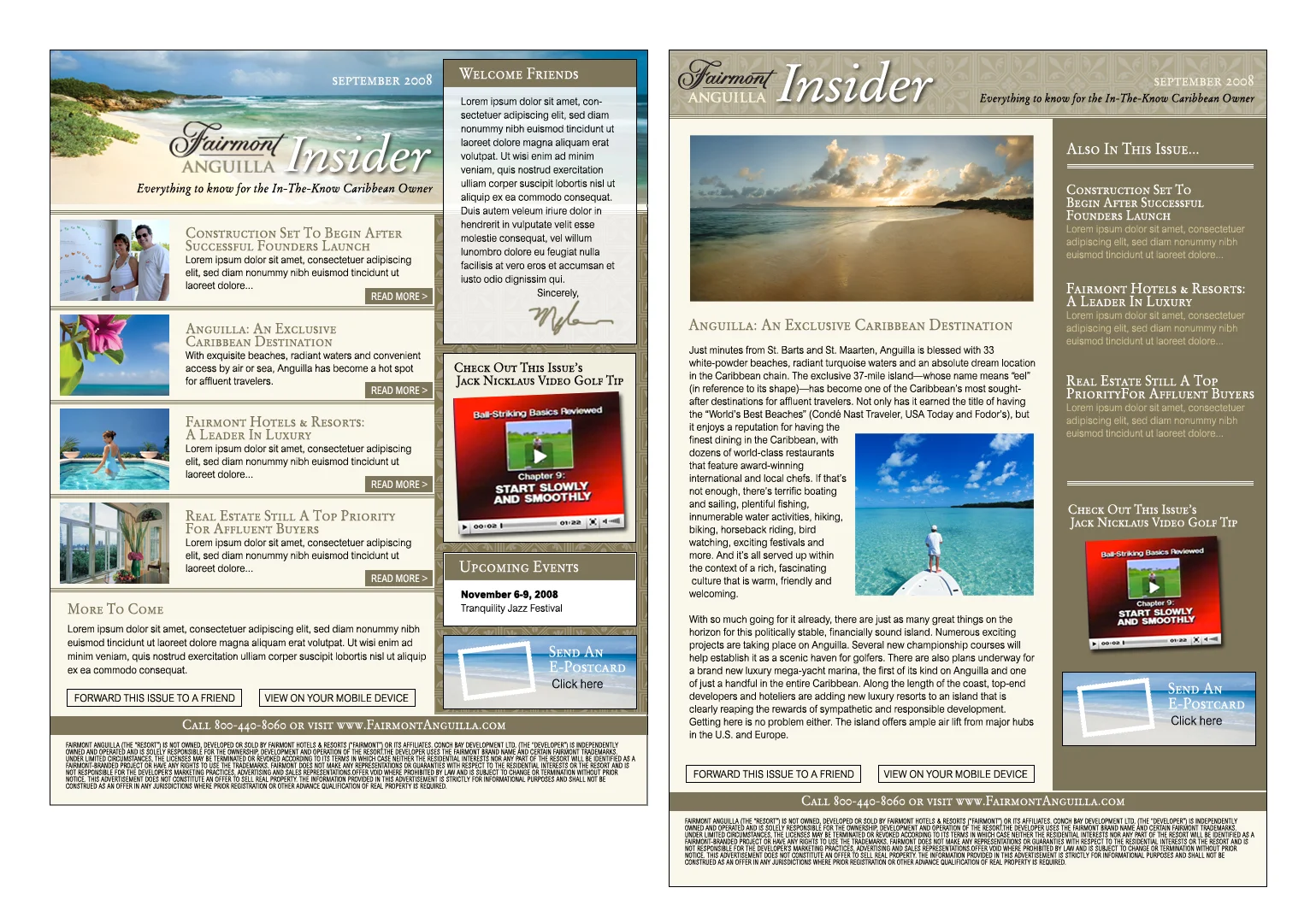 Fairmont Anguilla Insider E-Newsletter