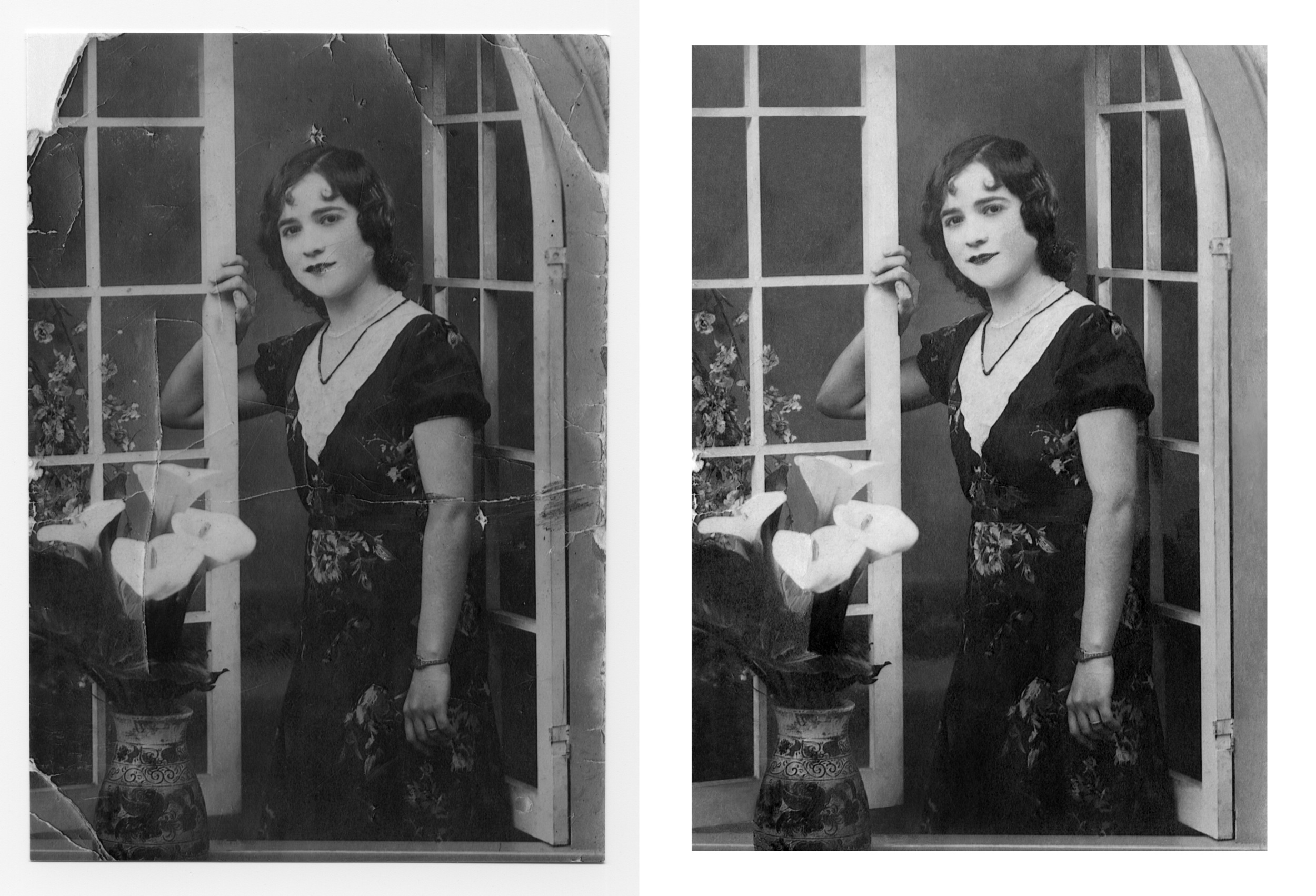 Vintage Damaged Photo Repair