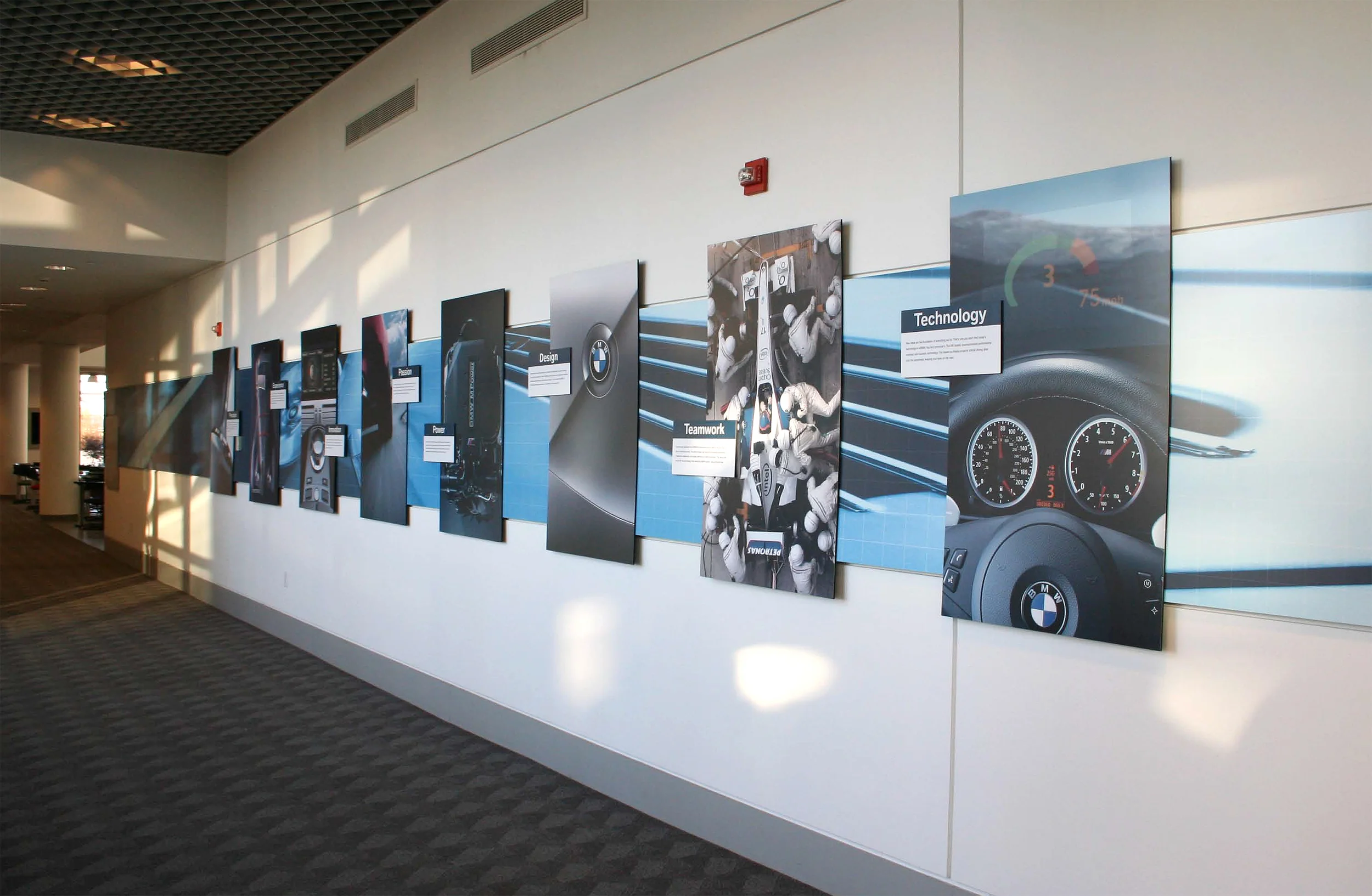 BMW Performance Center and Driving School Main Hallway Graphics