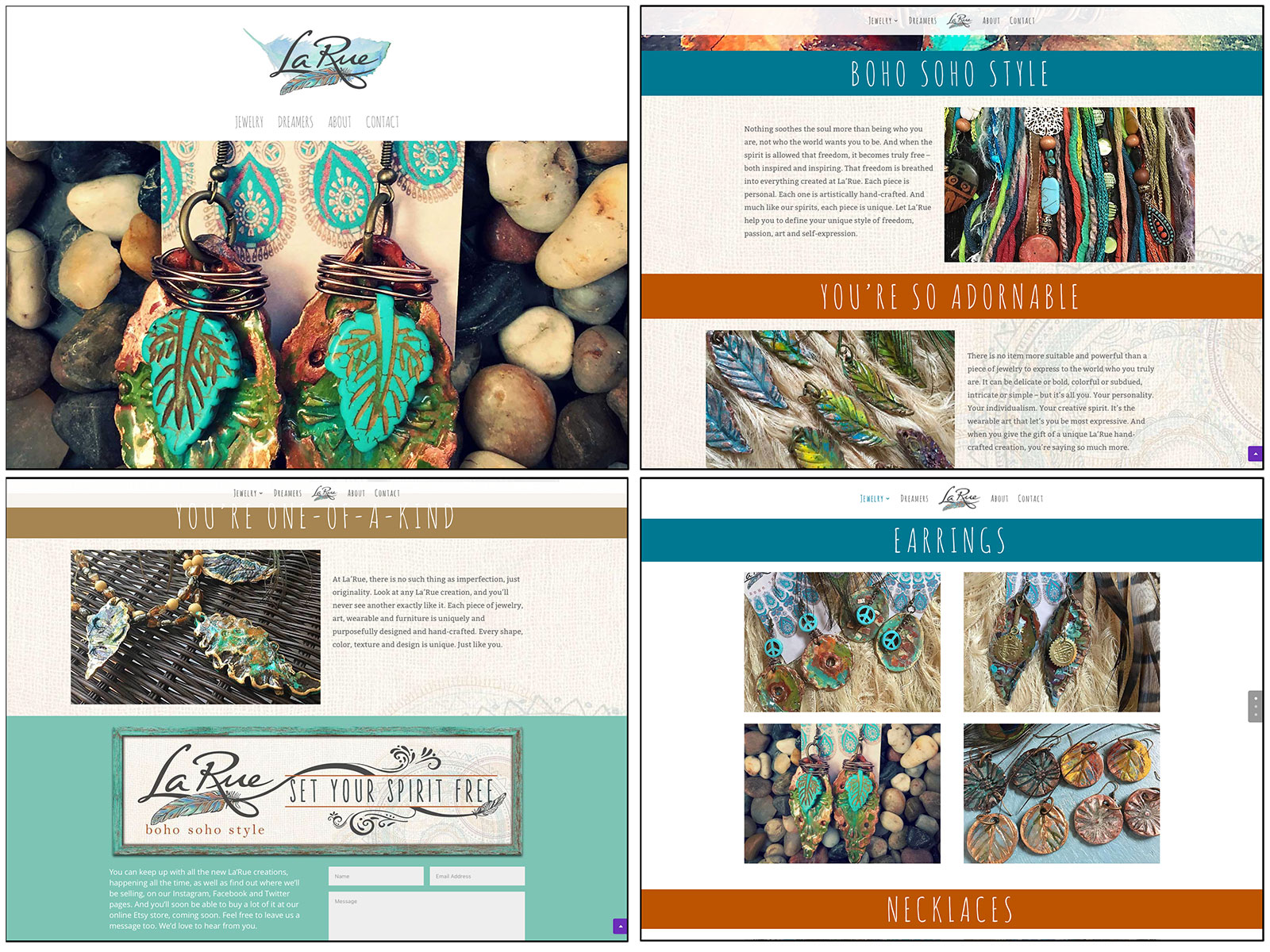 La'Rue Boho Soho Style Website Design