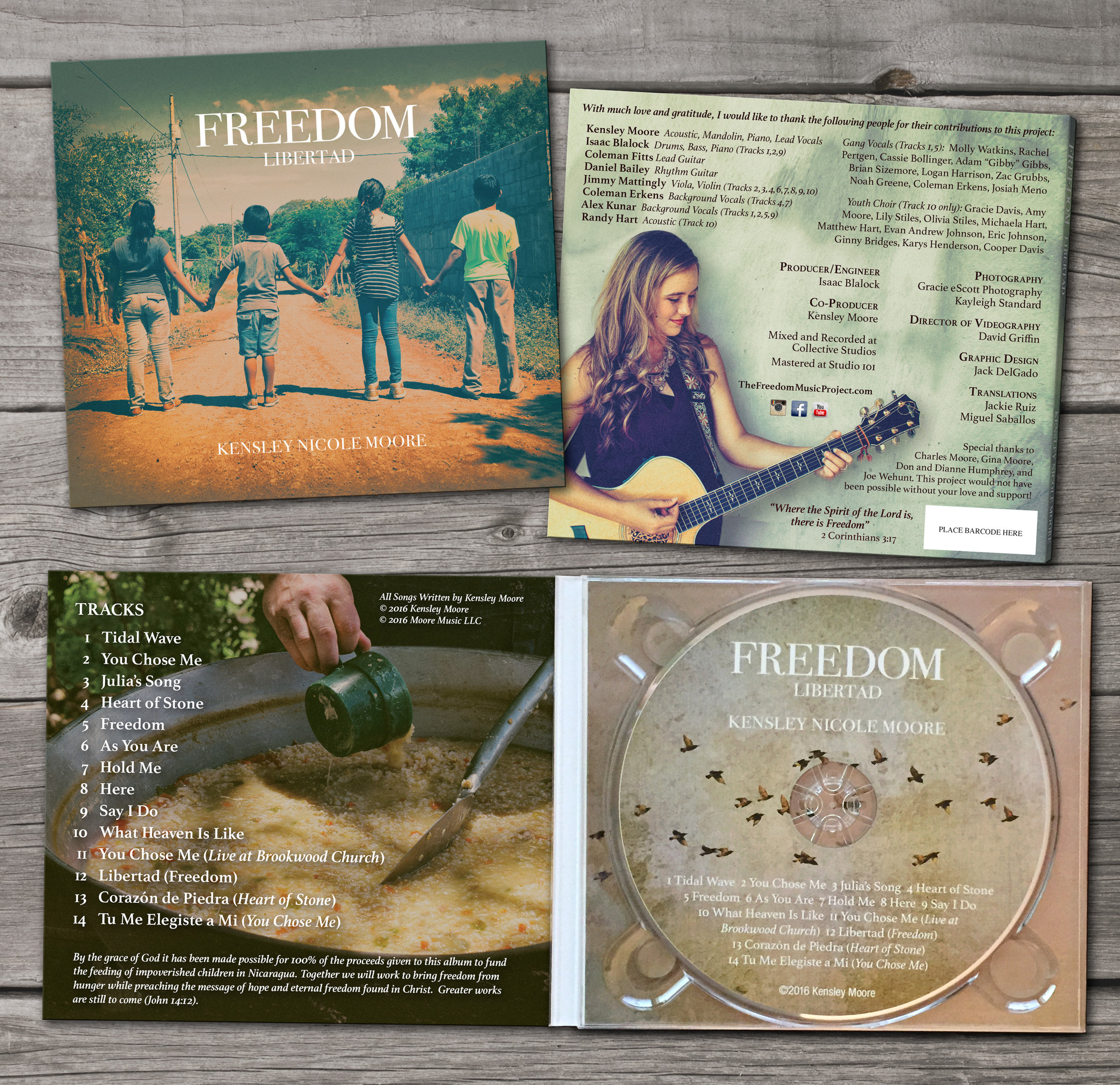 Kensley Moore "Freedom" CD Packaging