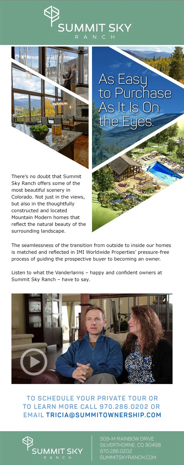 Summit Sky Ranch Testimonial Eblast