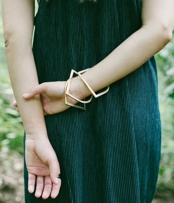 Brass Half Moon Bangle , Rose & Fitzgerald , $55.00