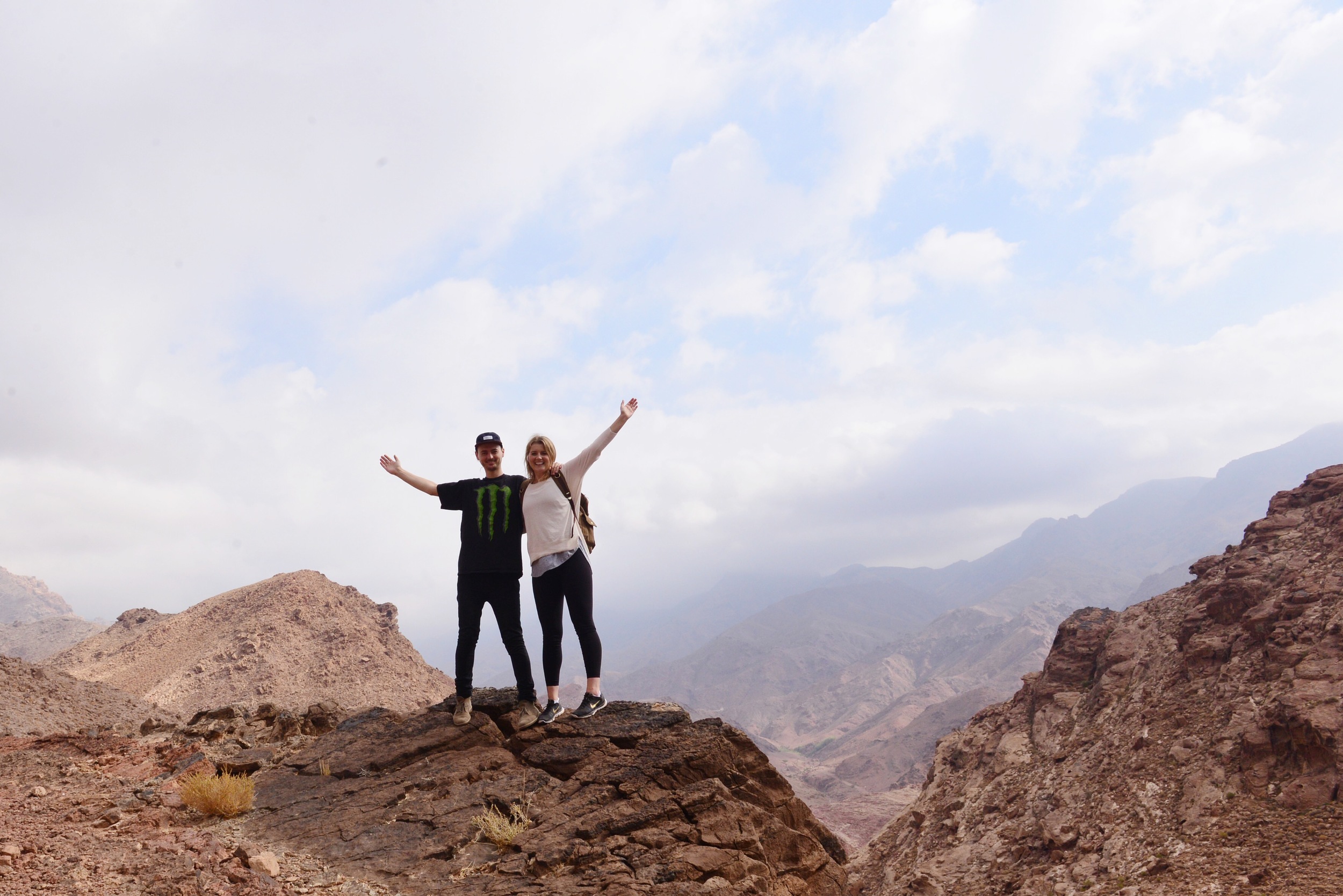 Charlotte & Jamie admiring the scenery in Dana Biosphere Nature Reserve.