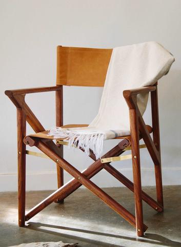 Baker's Modern Leather Safari Chair by Rose & Fitzgerald , Accompany , $975.00