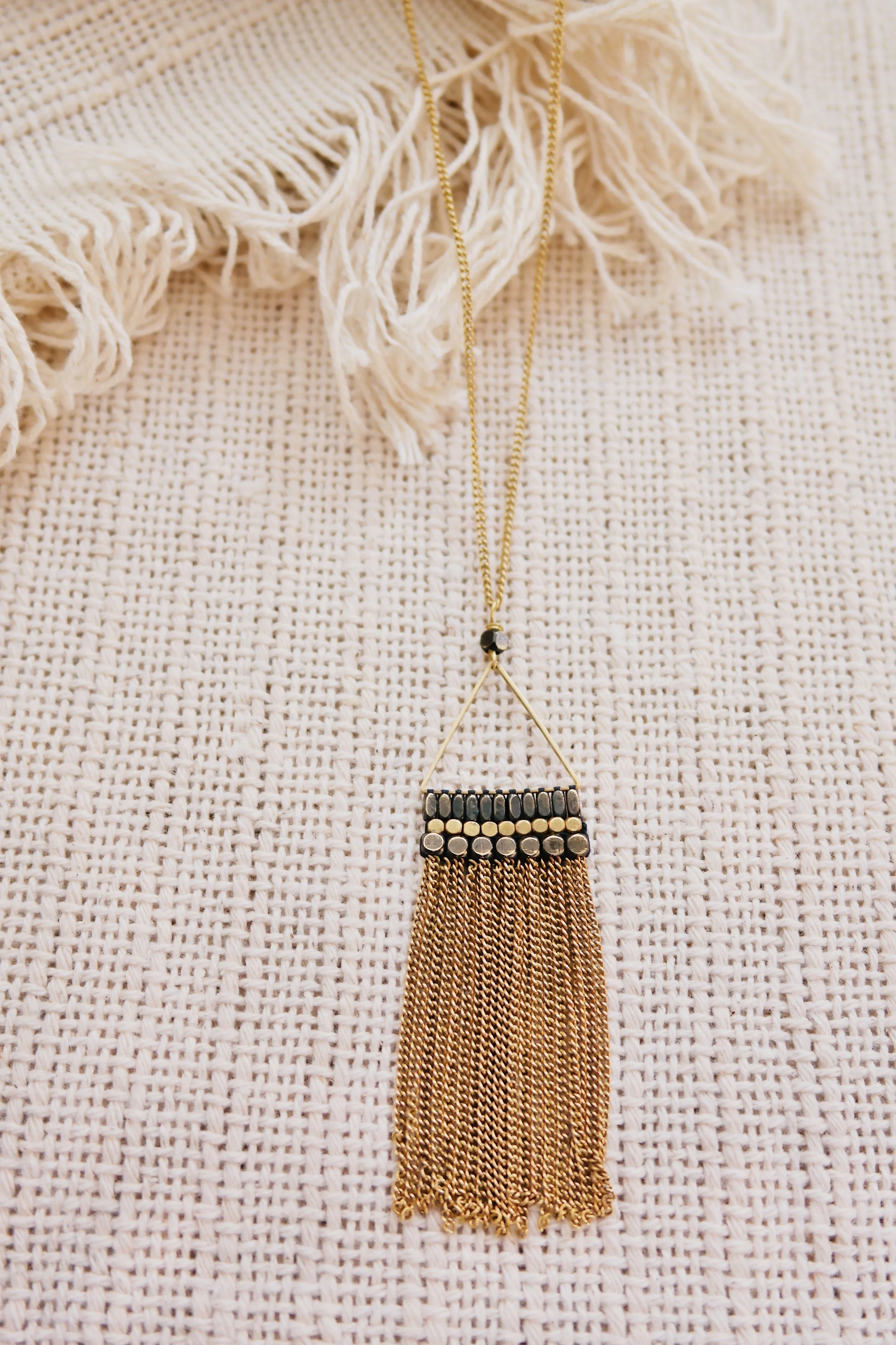 Ox Chain Tassel Necklace by The Didi Jewelry Project , TO THE MARKET, $36.00
