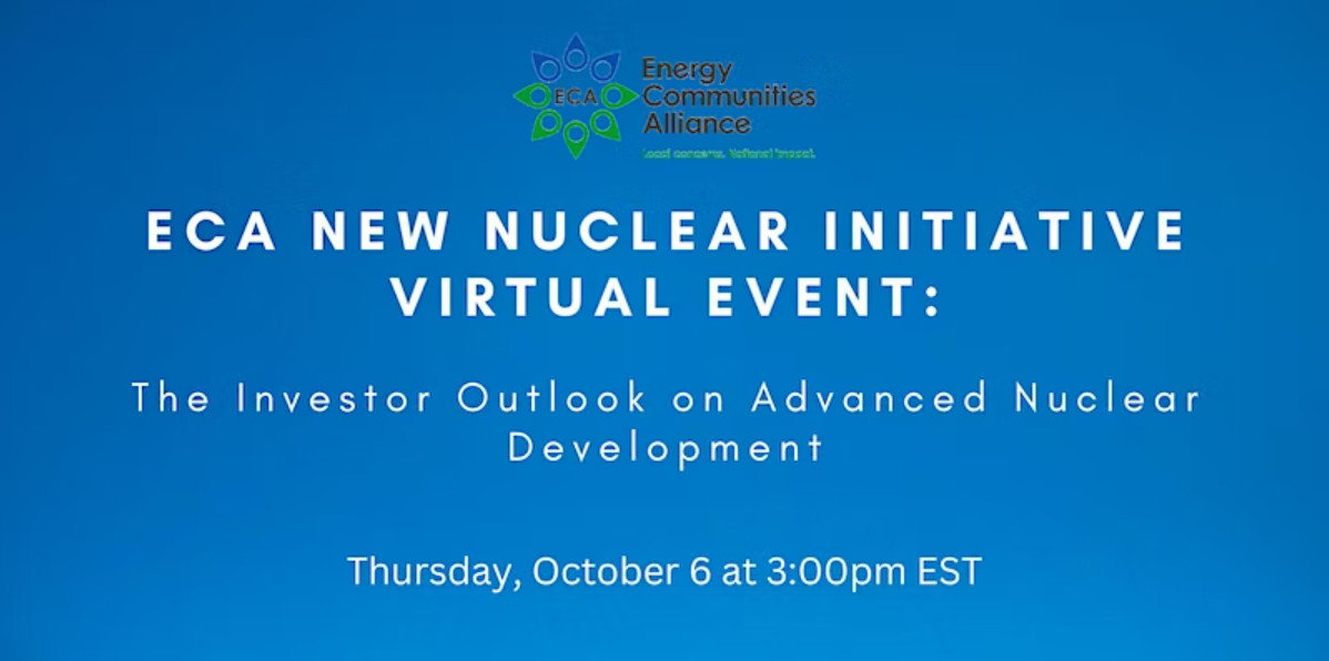ECA New Nuclear Initiative Virtual Event: The Investor Perspective on Advanced Nuclear Development