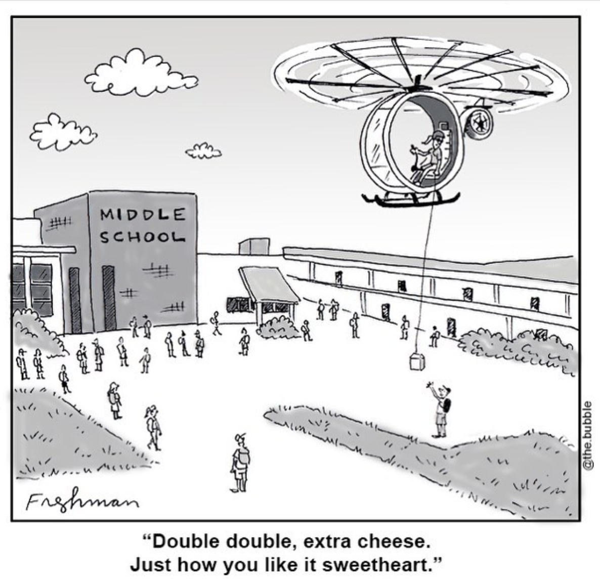 Thank you to the talented Ian Freshman for giving us permission to reprint his cartoon in this blog. Please check out his work at www.thebubblecomic.com