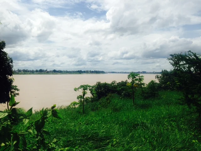The very muddy Mekong from all the rain of late. Thailand is just on the other side.