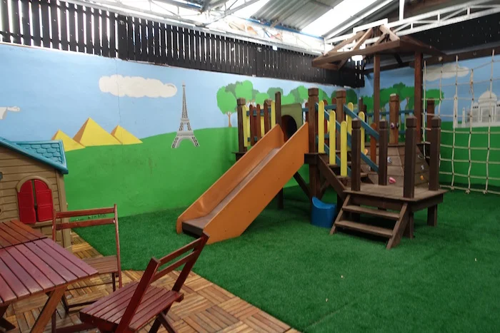Seen but not heard (too loudly), the kids play area at Common Grounds cafe