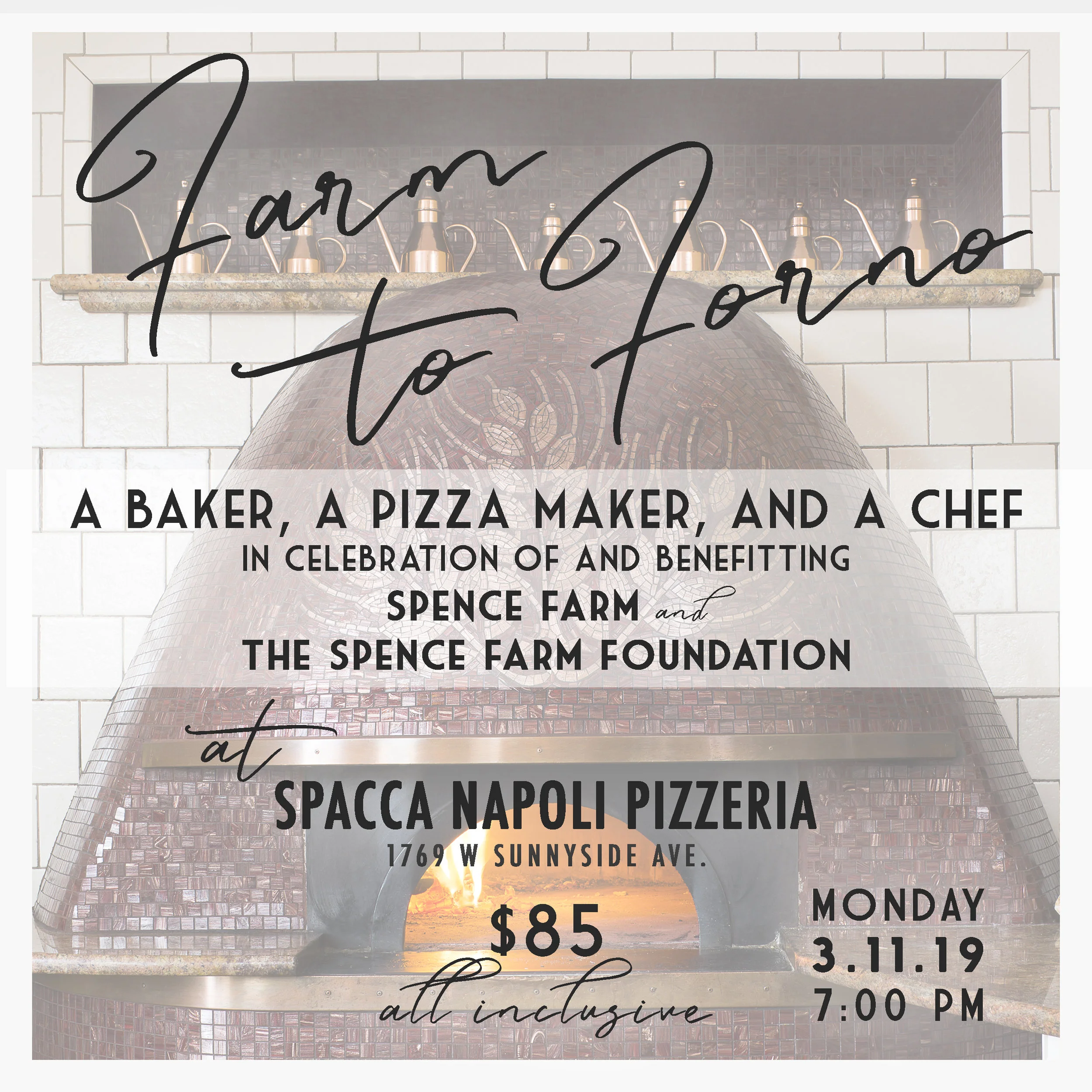 SOLD OUT - Farm to Forno - 3.11.19