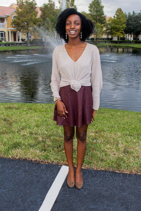 Heels: F21 (old) Skirt: Thrifted Sweater: Thrifted Watch: Aldo's