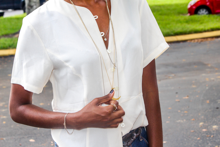 Add metals- gold, silver or rose gold jewelry for a more refined look.