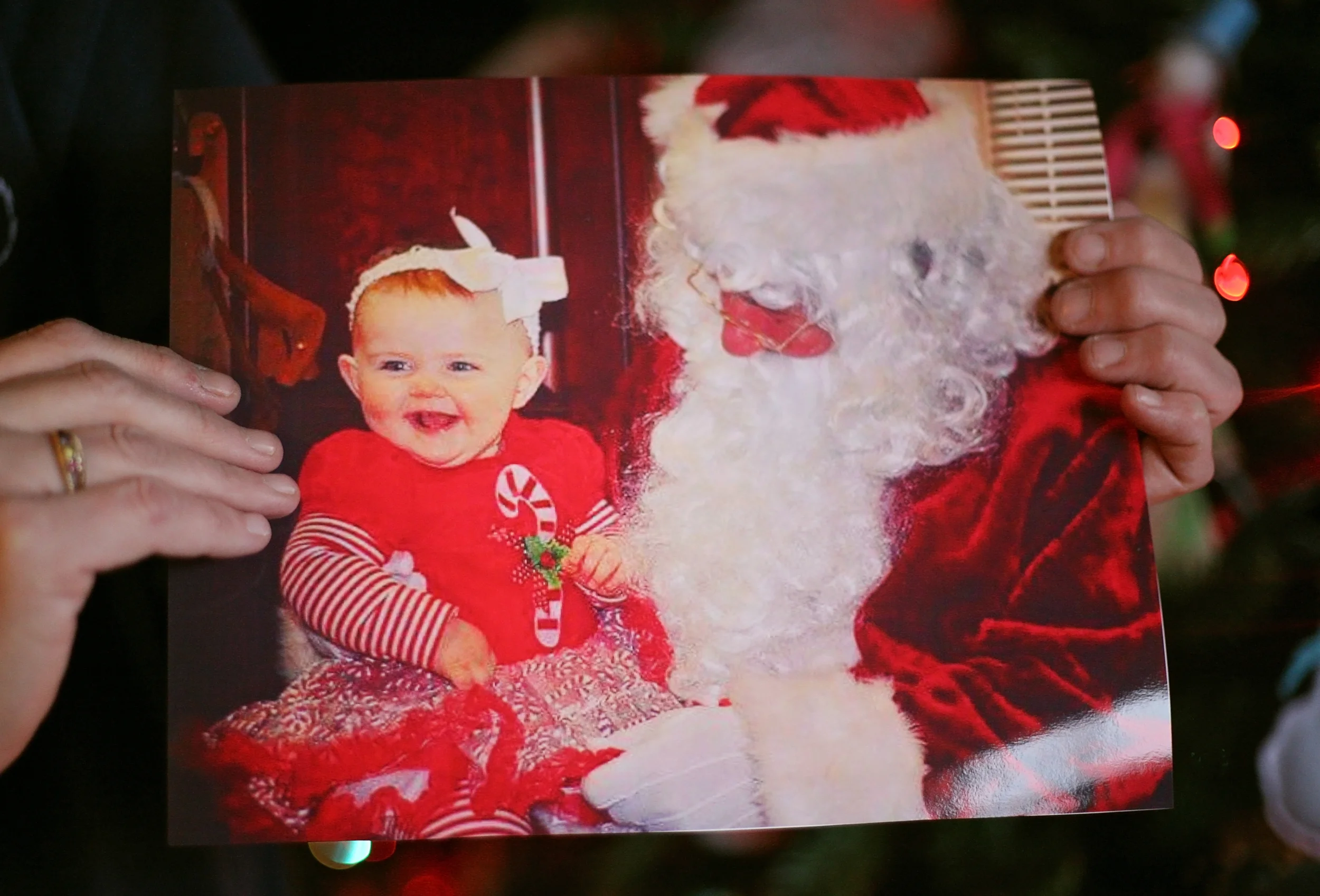 Josslyn Gee with Santa