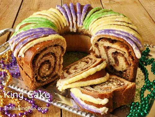 Click the image for a delicious king cake recipe from The Baking Pan food blog . 