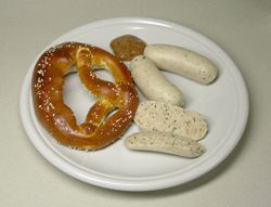 Click the image for a traditional Weisswurst recipe from l ive-like-a-german.com .
