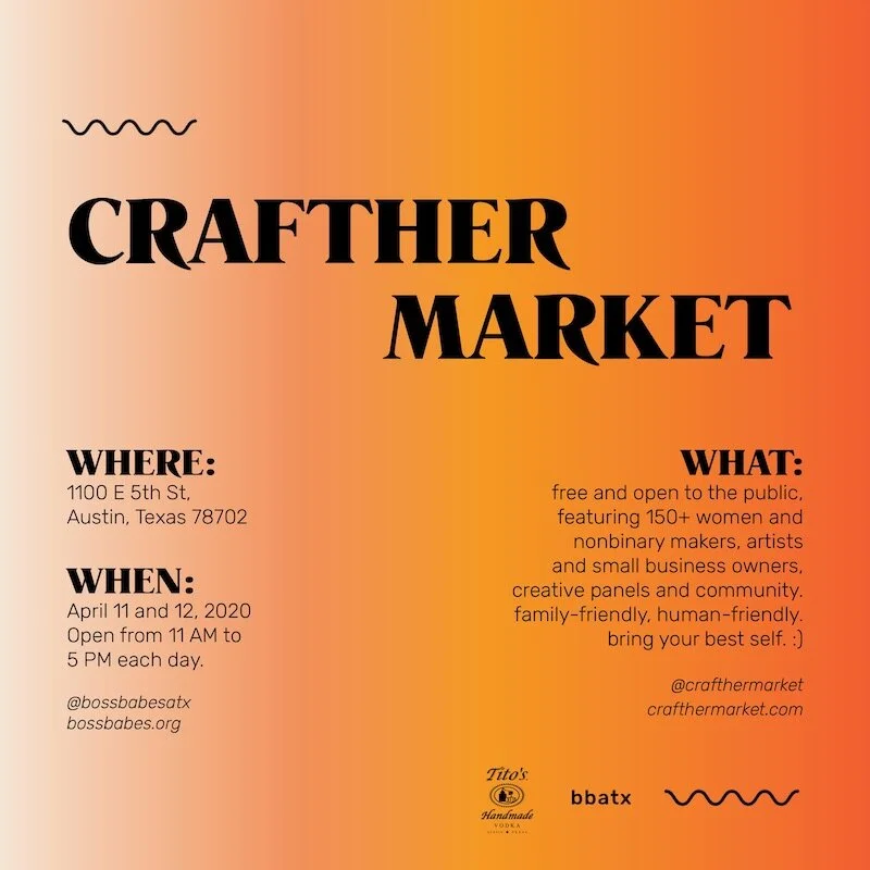 craftHER Market Has Been Postponed to August 1 and 2